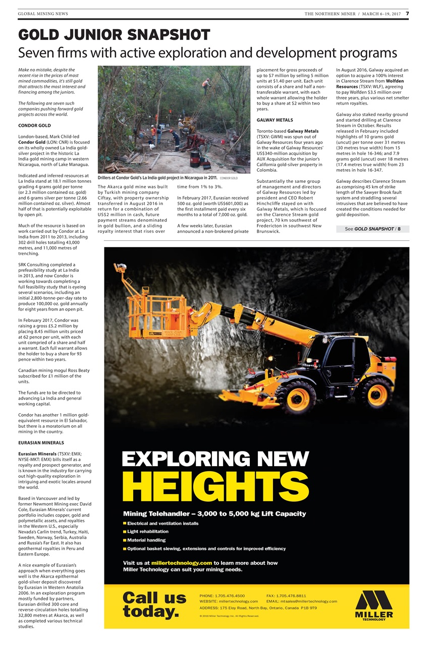 The Northern Miner Preview Pages