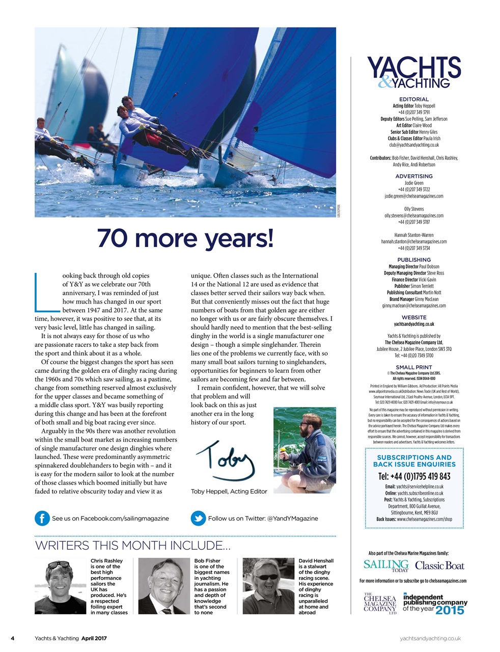 Yachts & Yachting Preview Pages