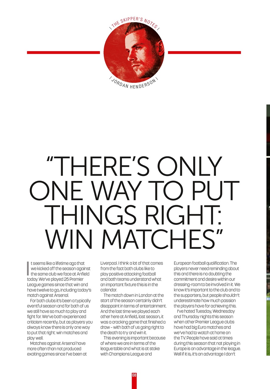 Liverpool FC Programmes Preview Pages