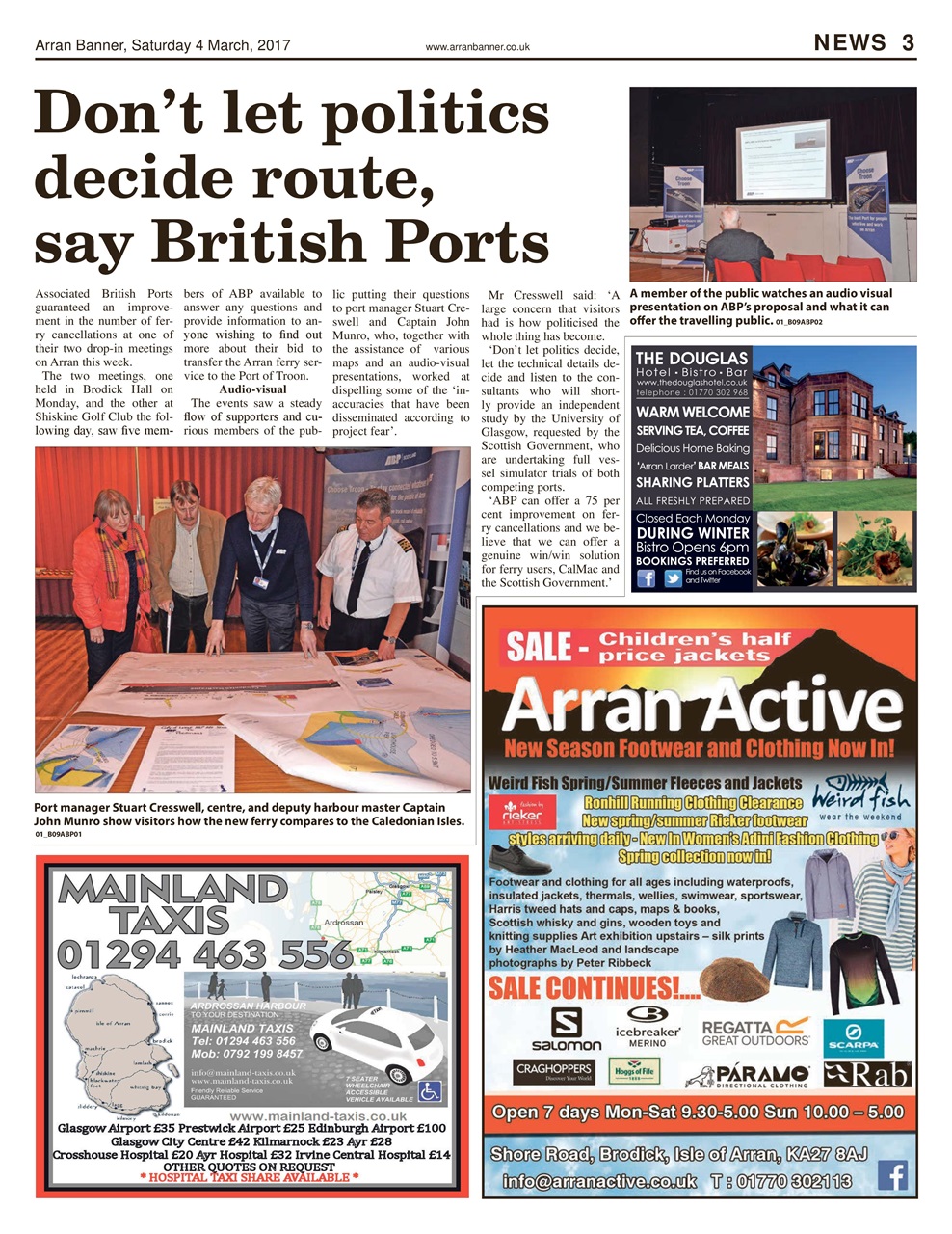 Arran Banner Preview Pages