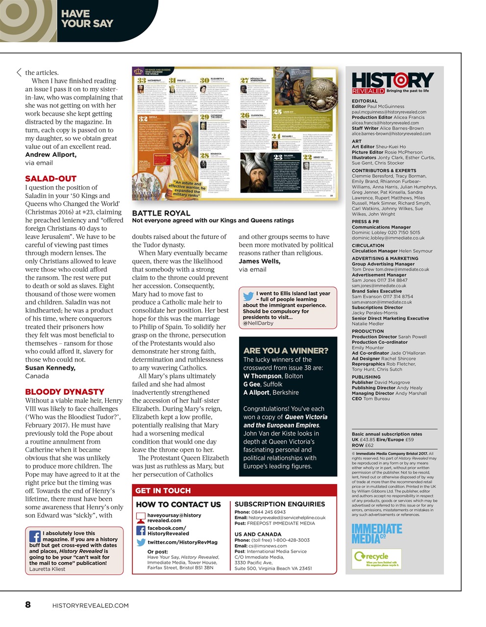 BBC History Revealed Magazine Preview Pages