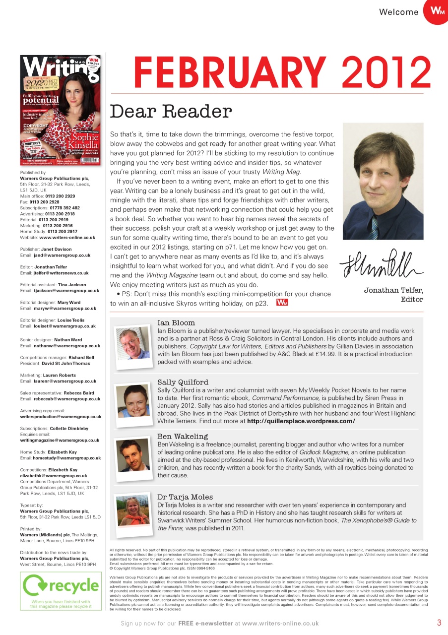 Writing Magazine Preview Pages