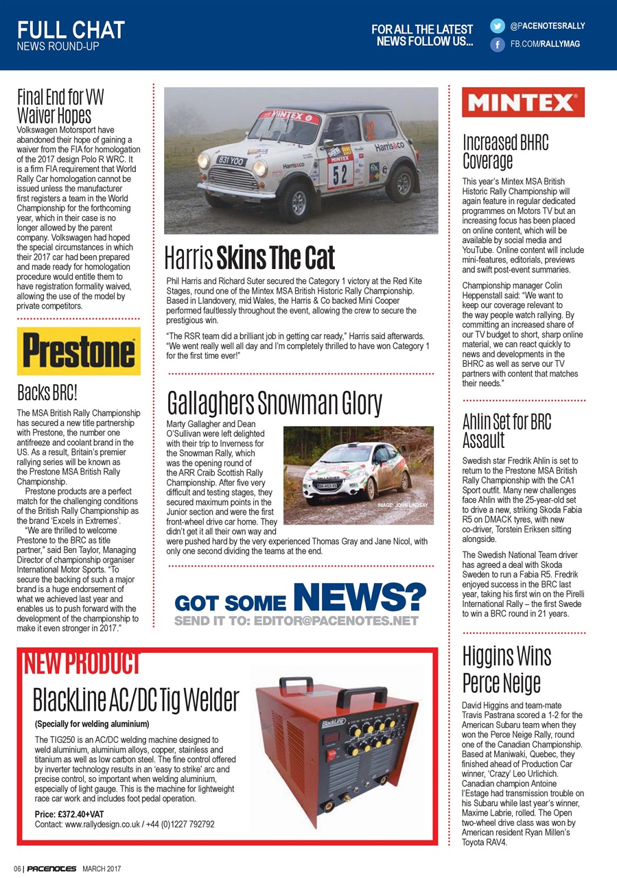 Pacenotes Rally magazine Preview Pages