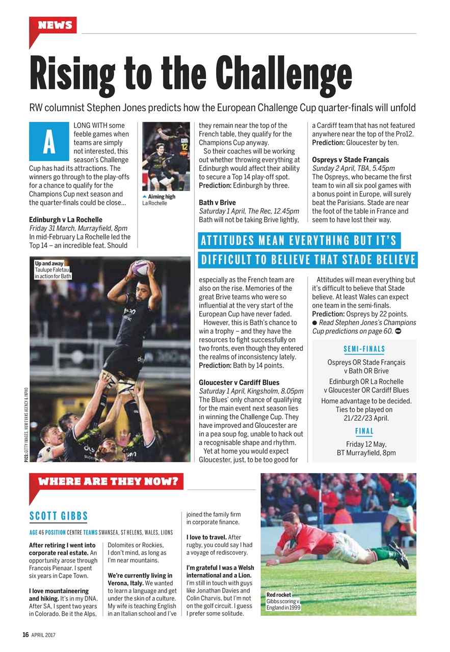 Rugby World Preview Pages