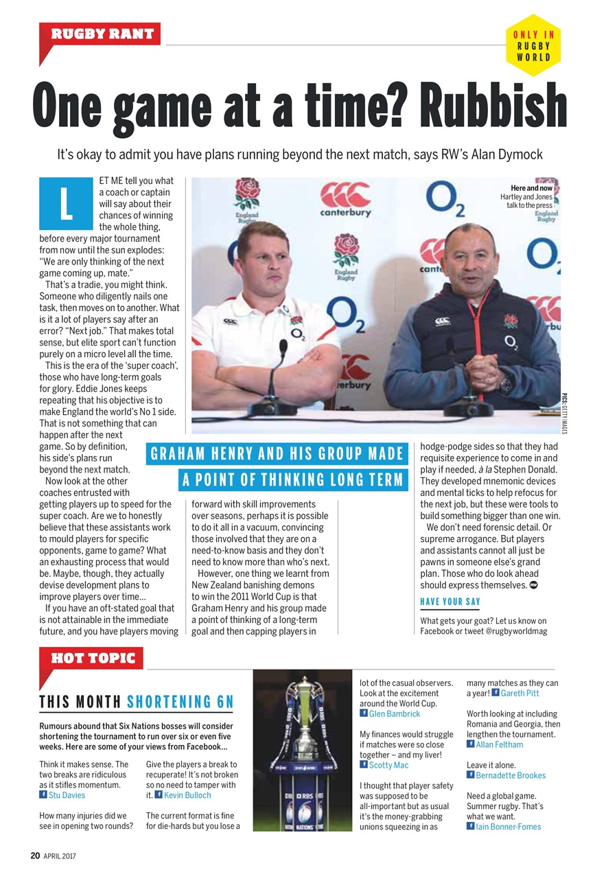 Rugby World Preview Pages