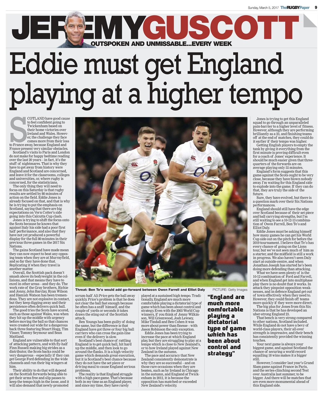 The Rugby Paper Preview Pages