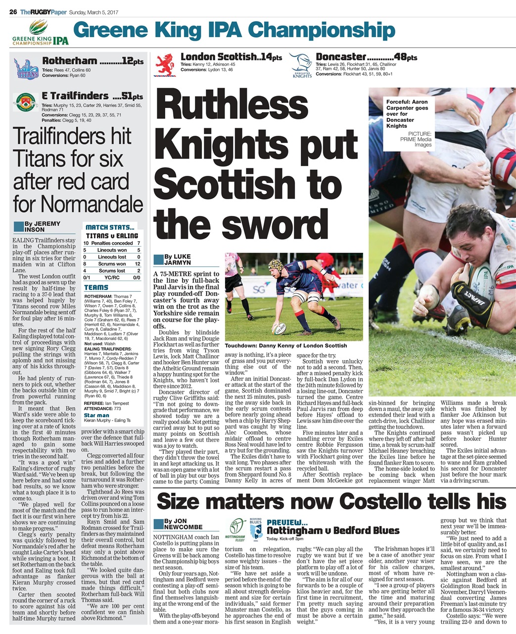 The Rugby Paper Preview Pages