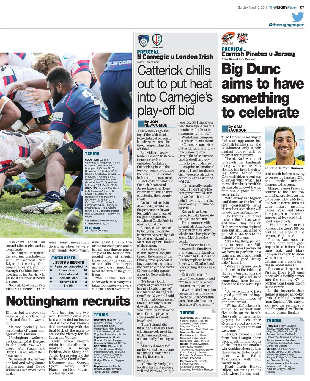 The Rugby Paper Preview Pages
