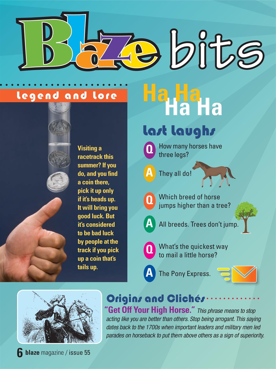 Blaze Magazine For Horse Crazy Kids Preview Pages