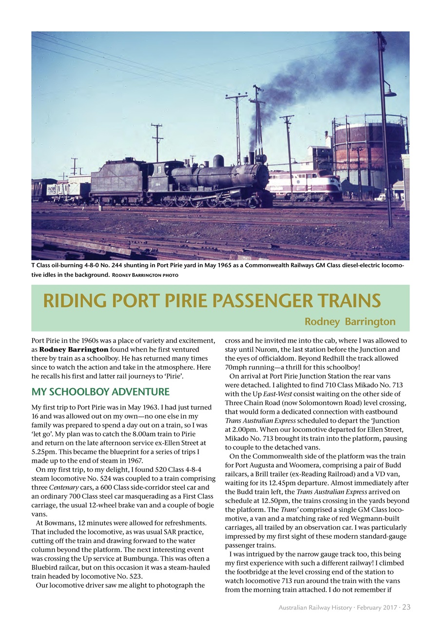 Australian Railway History Preview Pages