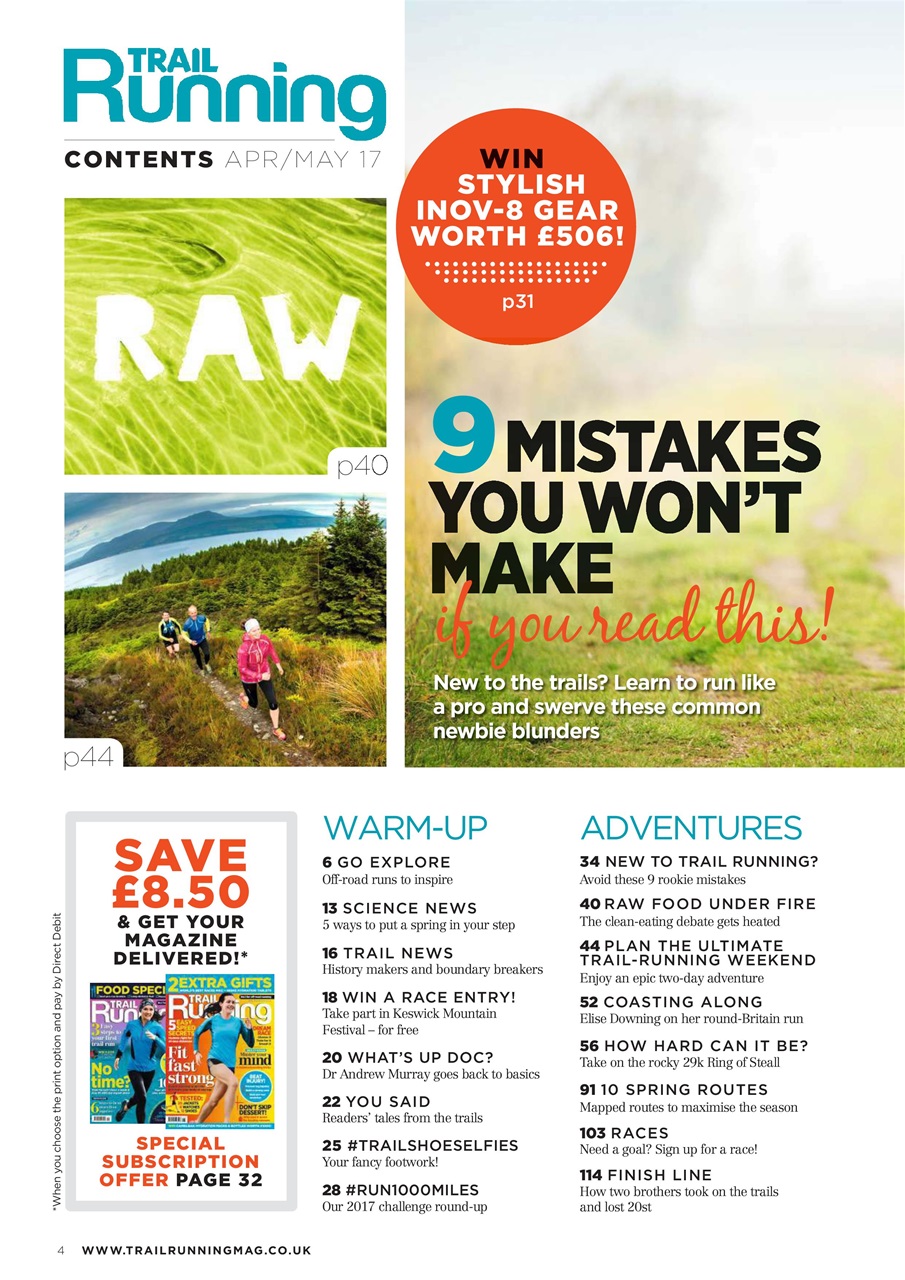 Trail Running Preview Pages