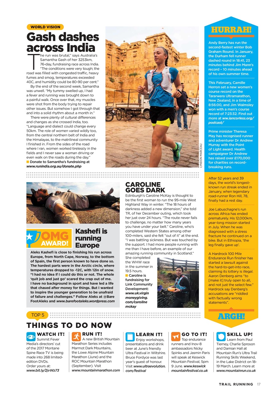 Trail Running Preview Pages