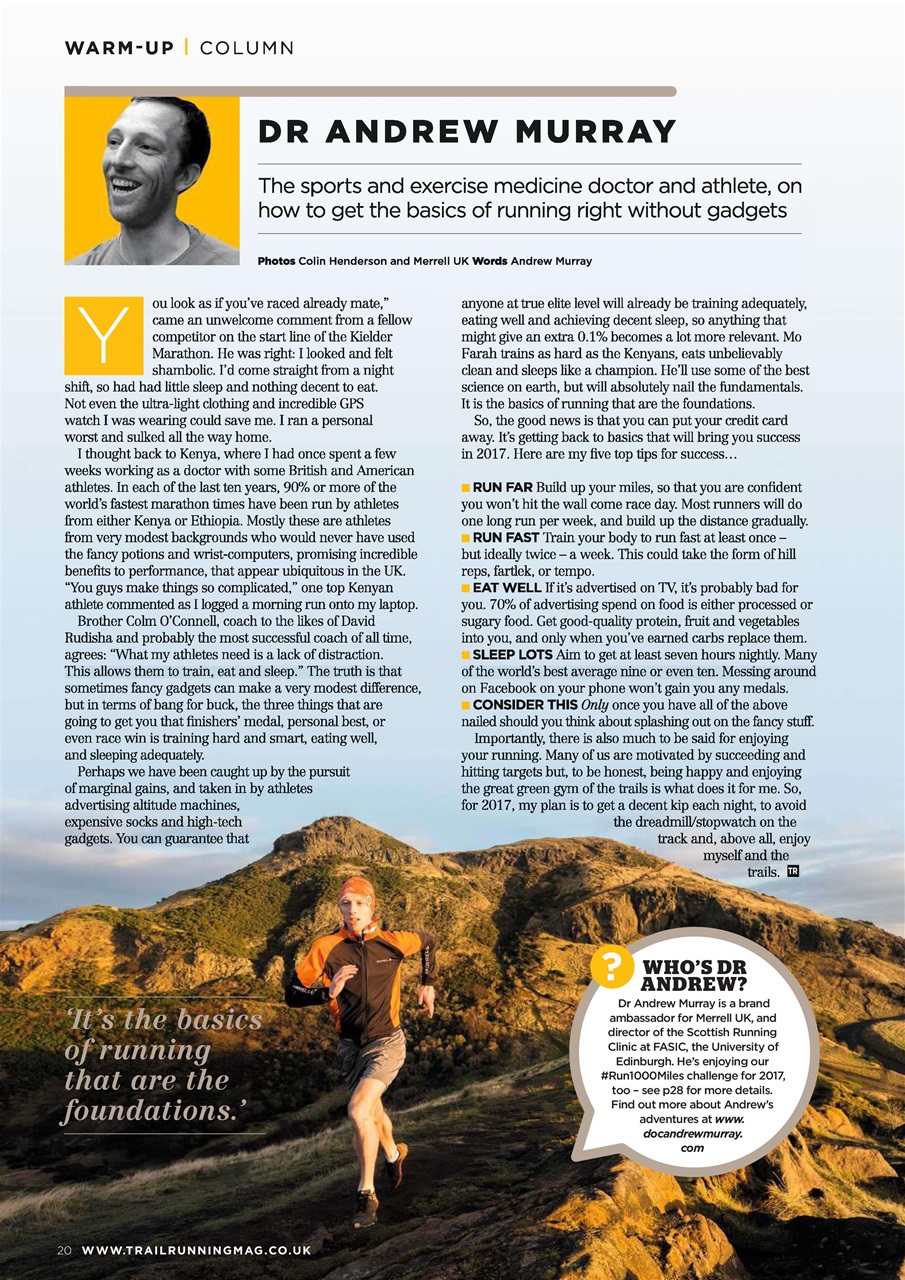 Trail Running Preview Pages