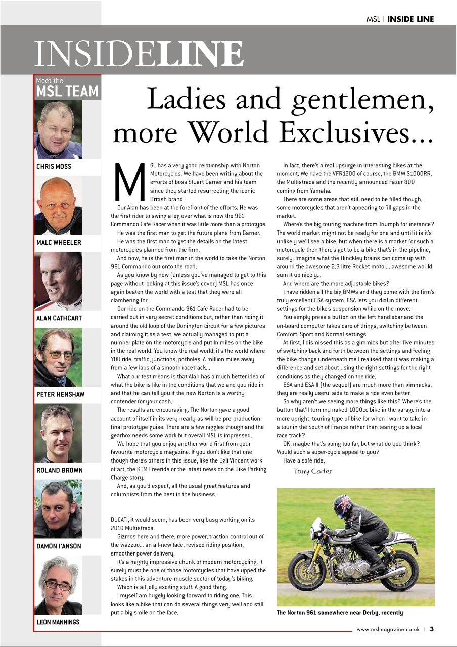 Motorcycle Sport & Leisure Preview Pages