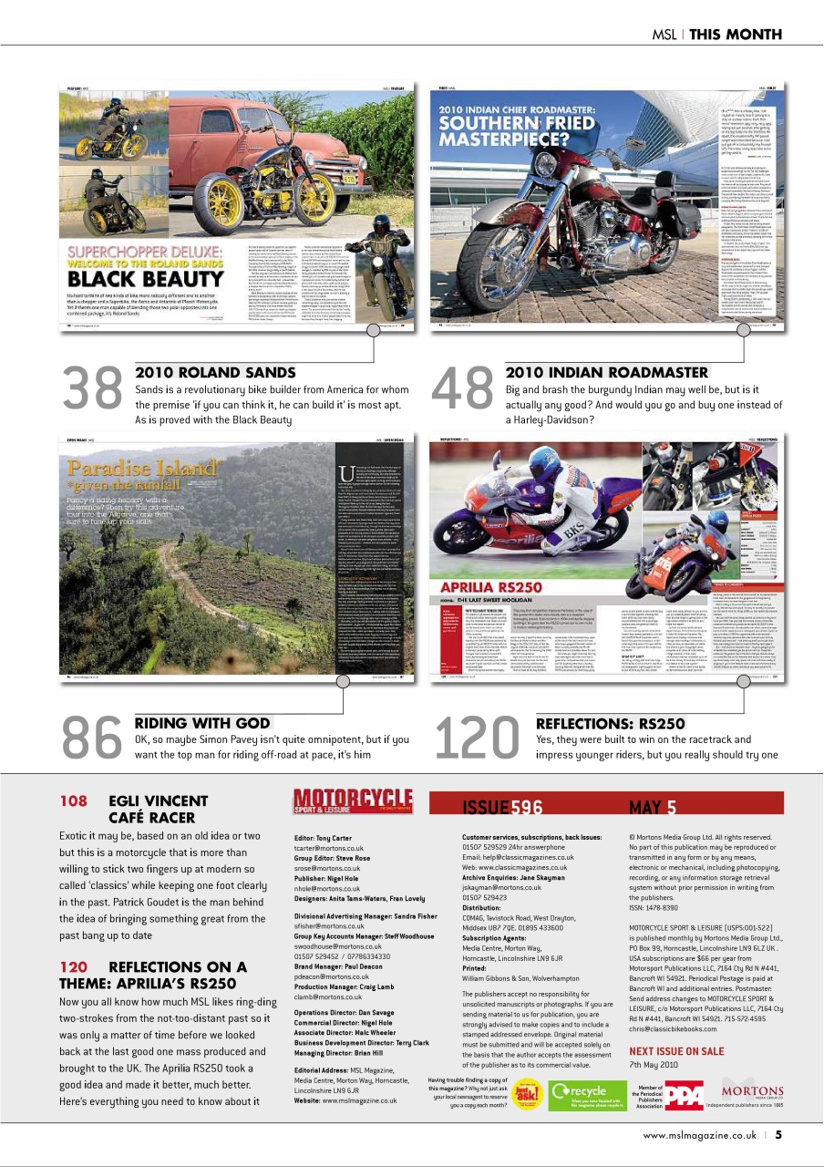 Motorcycle Sport & Leisure Preview Pages