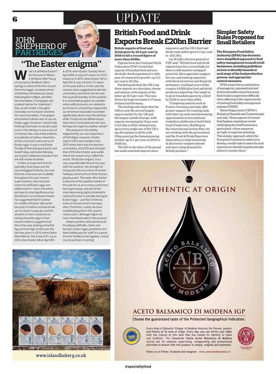 Speciality Food Preview Pages