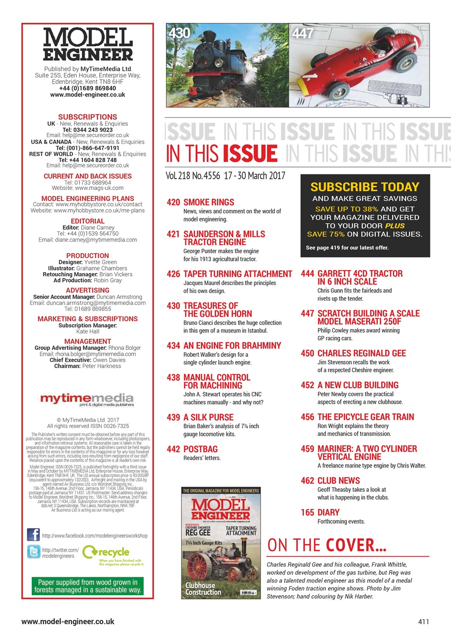 Model Engineer Preview Pages