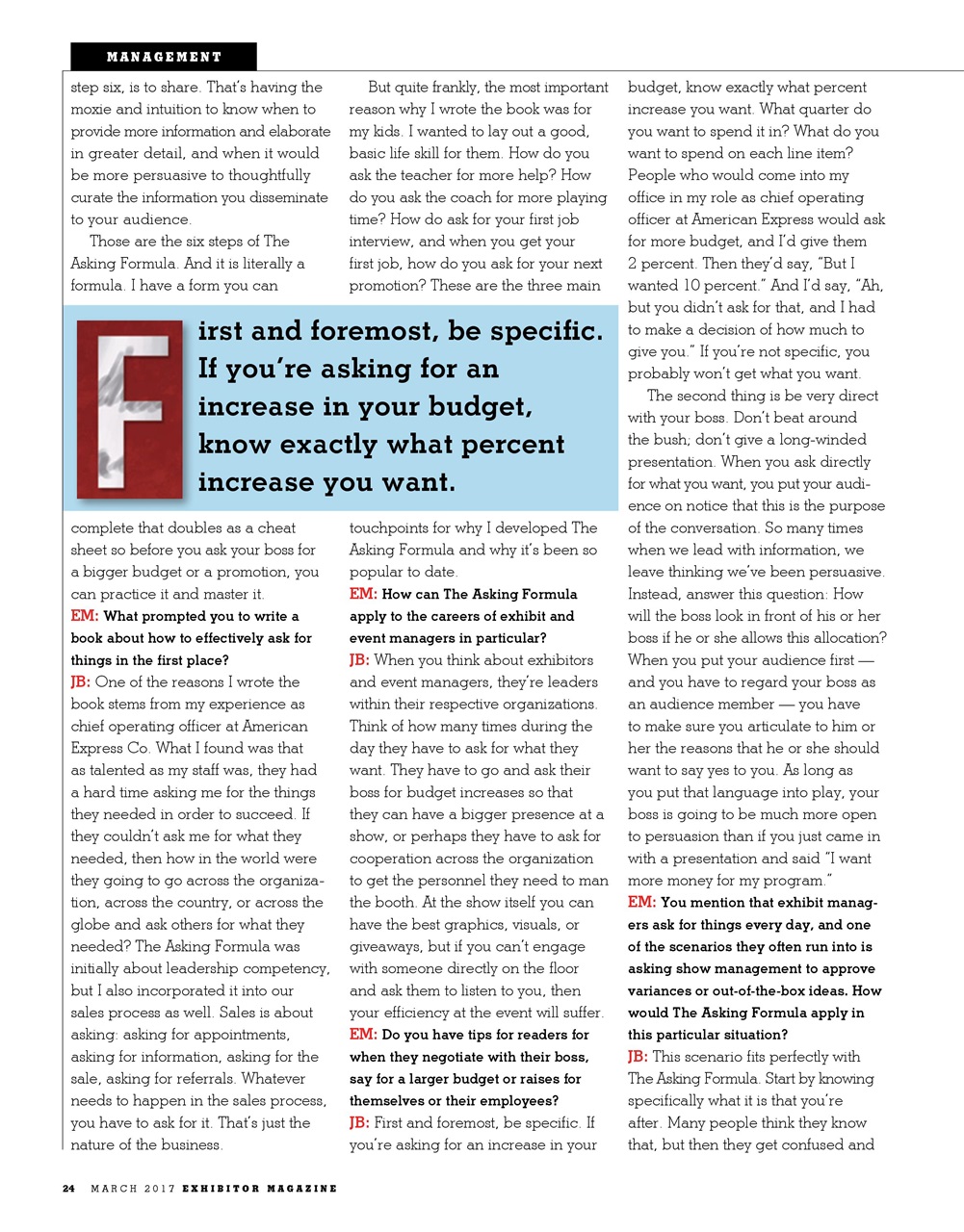 EXHIBITOR Magazine Preview Pages