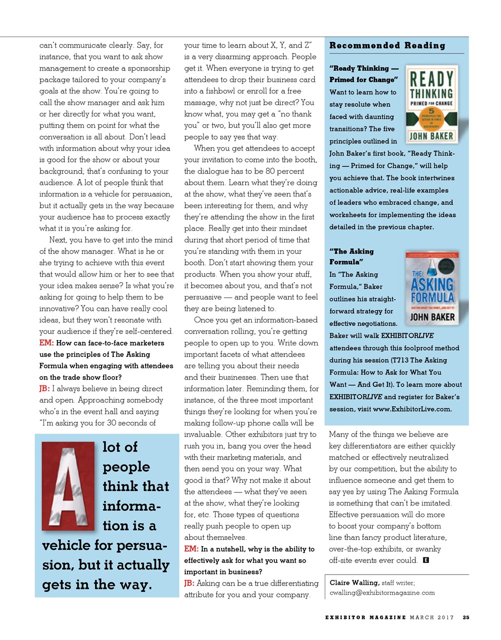 EXHIBITOR Magazine Preview Pages
