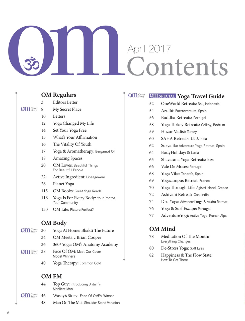 OM Yoga Magazine Preview Pages