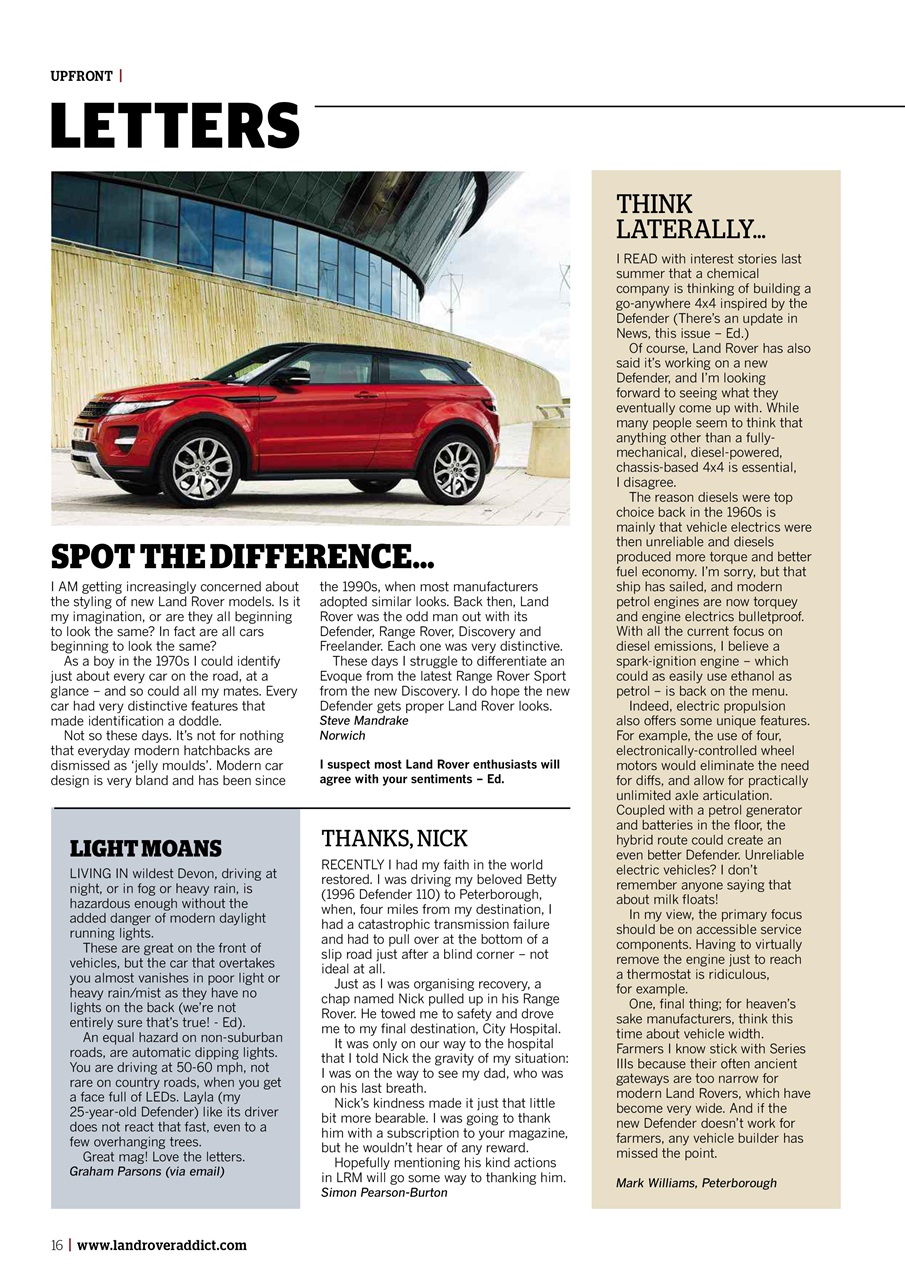 Land Rover Monthly Preview Pages