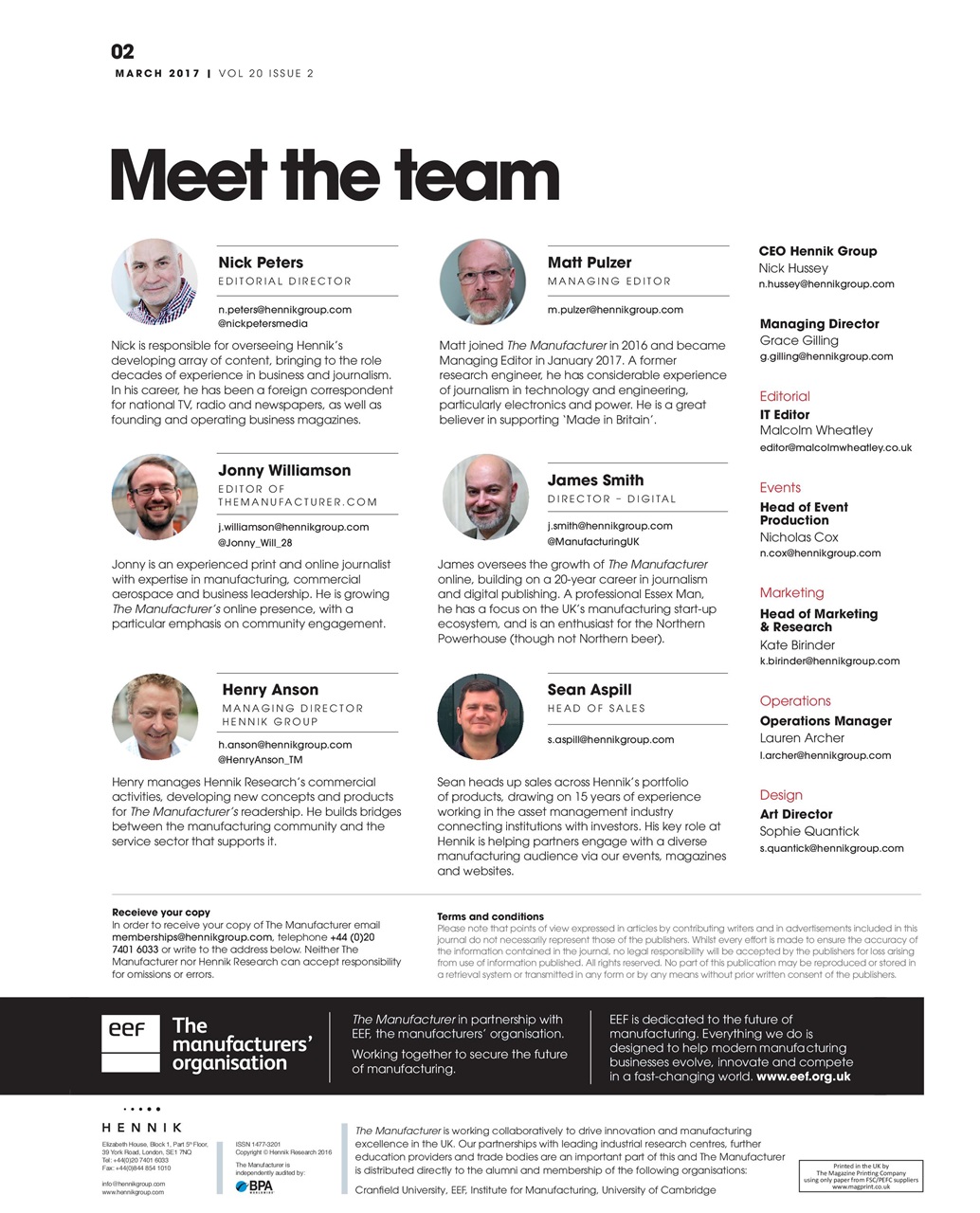 The Manufacturer Preview Pages