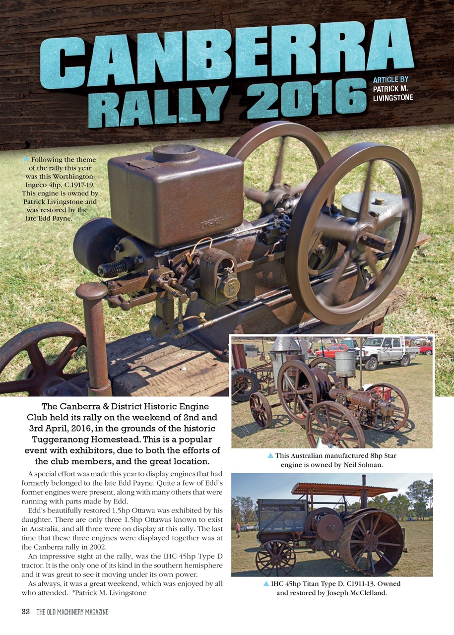 The Old Machinery Magazine Preview Pages