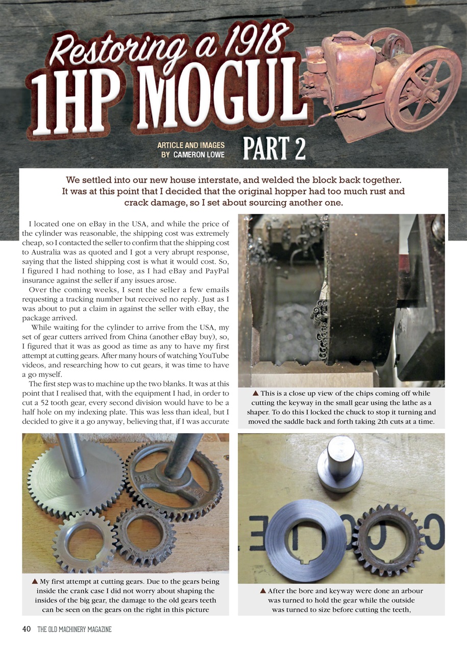 The Old Machinery Magazine Preview Pages