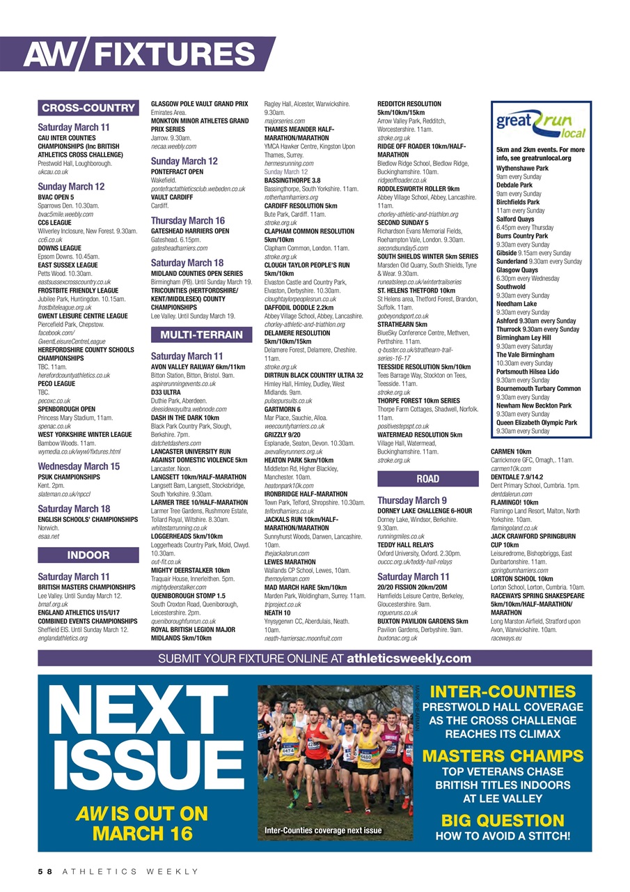 AW – Athletics Weekly Magazine Preview Pages