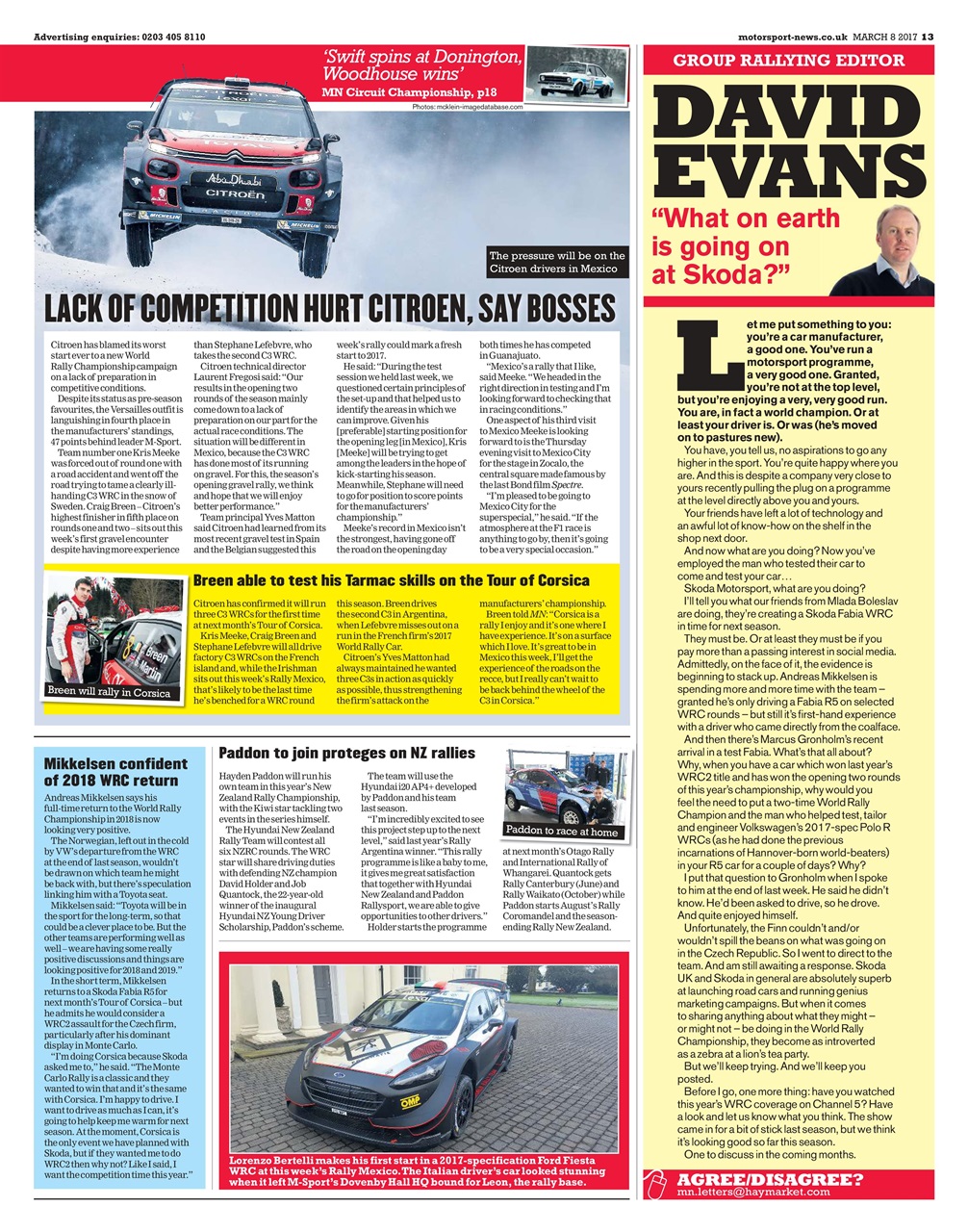 Motorsport News Preview Pages