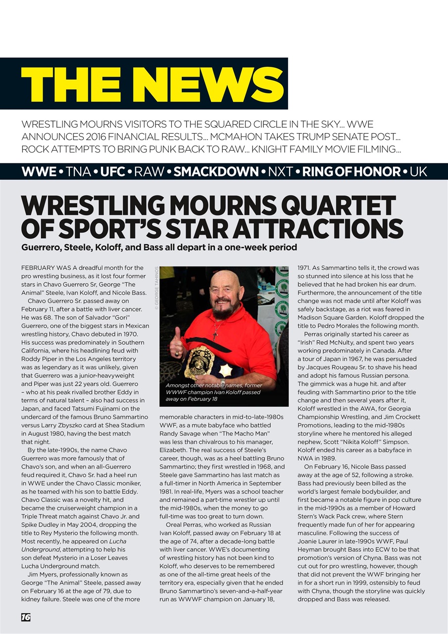 Wrestletalk Magazine Preview Pages