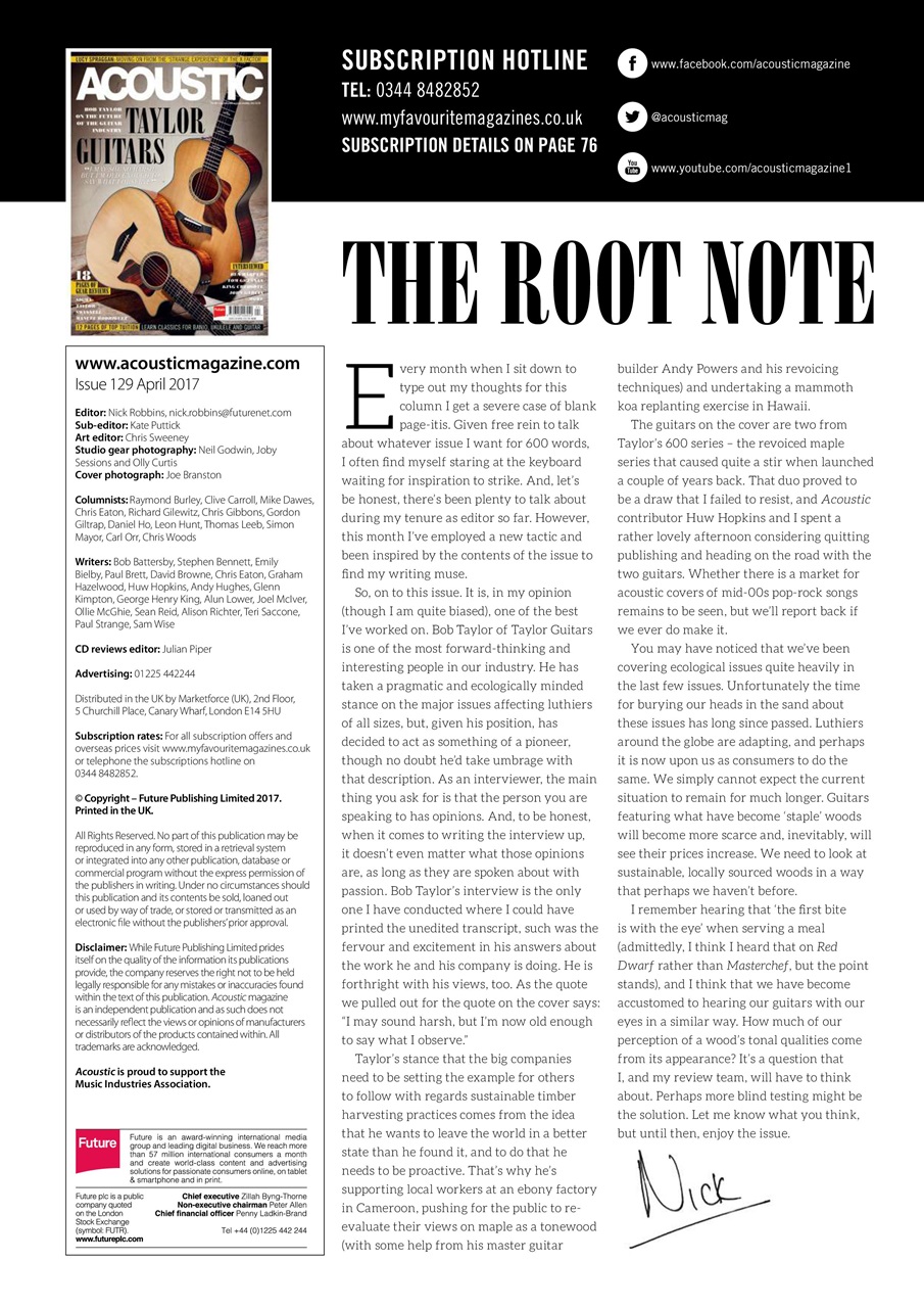 Acoustic Preview Pages