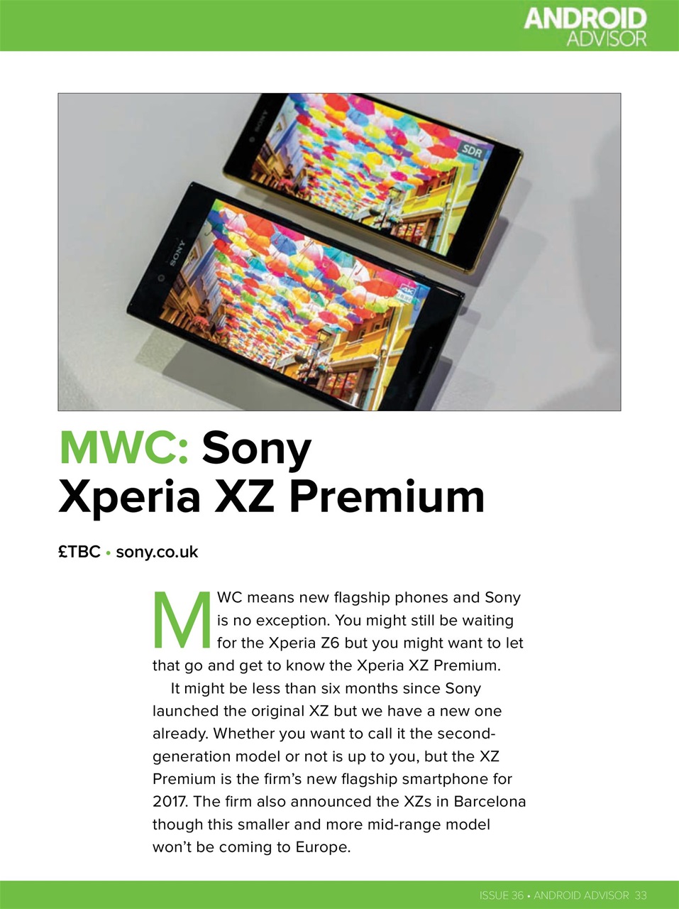Android Advisor Preview Pages