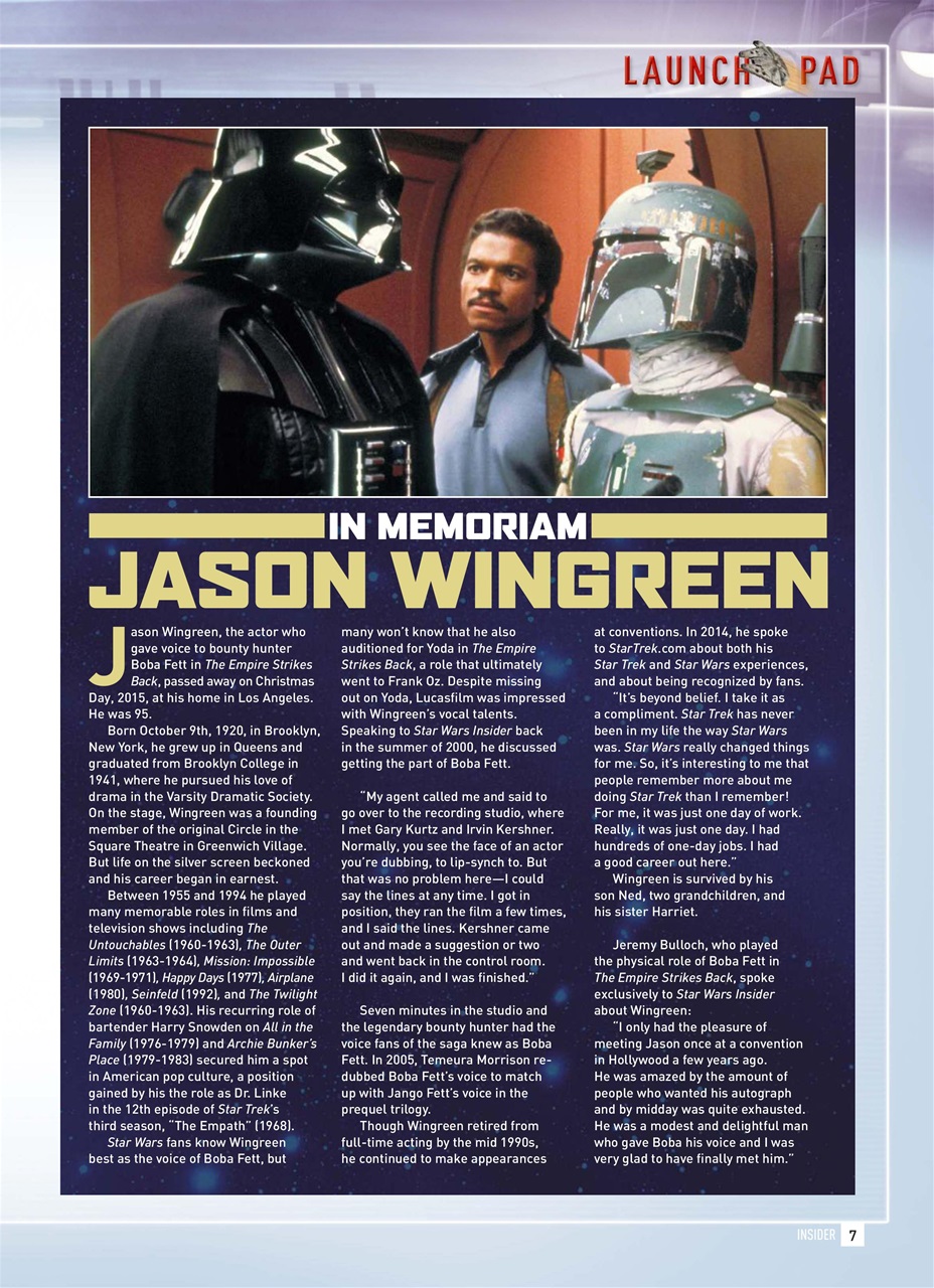 Star Wars Insider Preview Pages