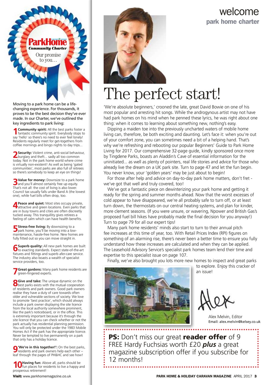 Park Home & Holiday Living Preview Pages