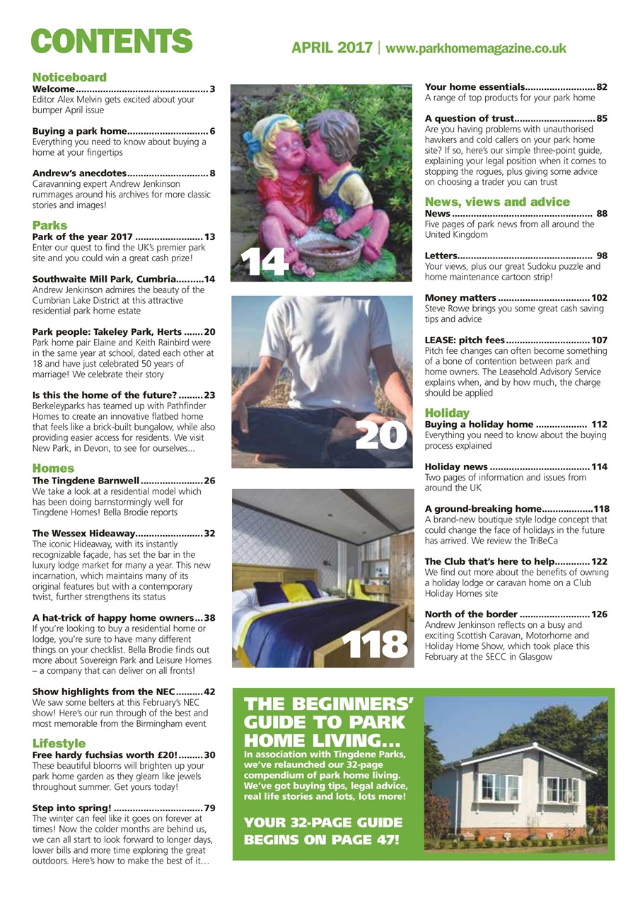 Park Home & Holiday Living Preview Pages