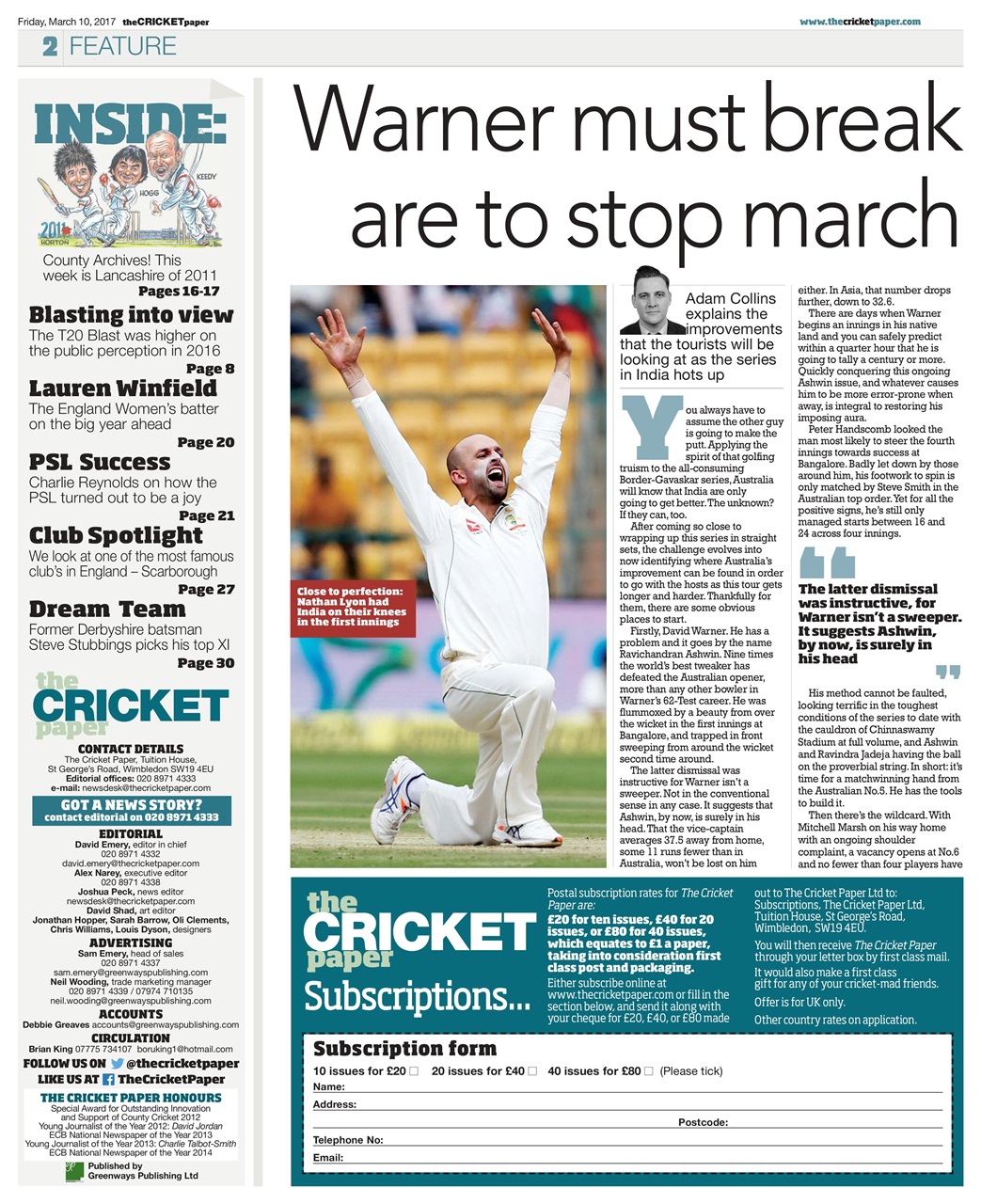 The Cricket Paper Preview Pages