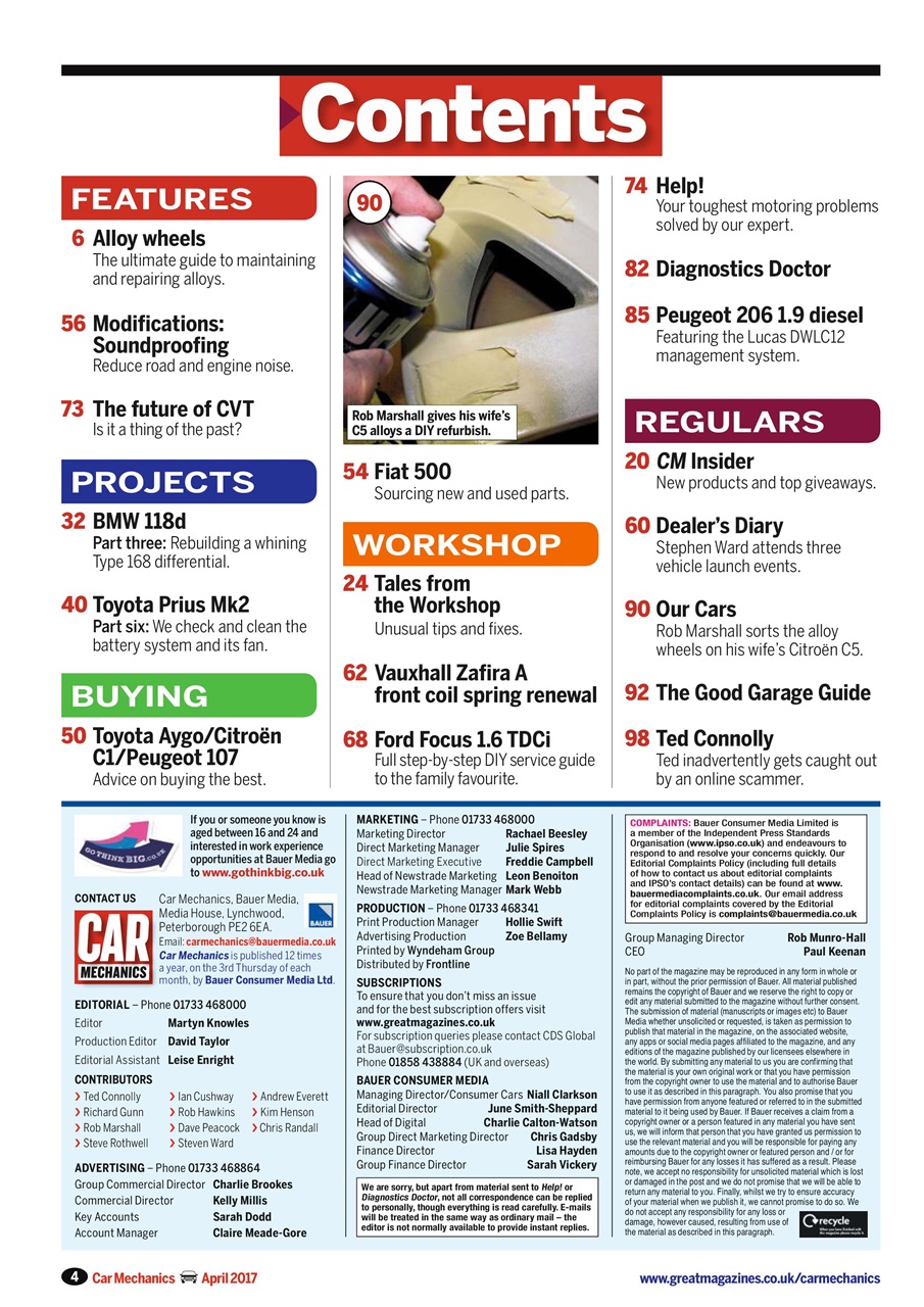 Car Mechanics Preview Pages