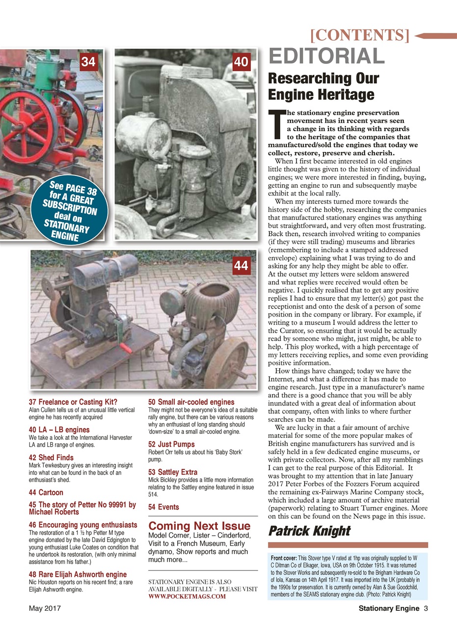 Stationary Engine Preview Pages