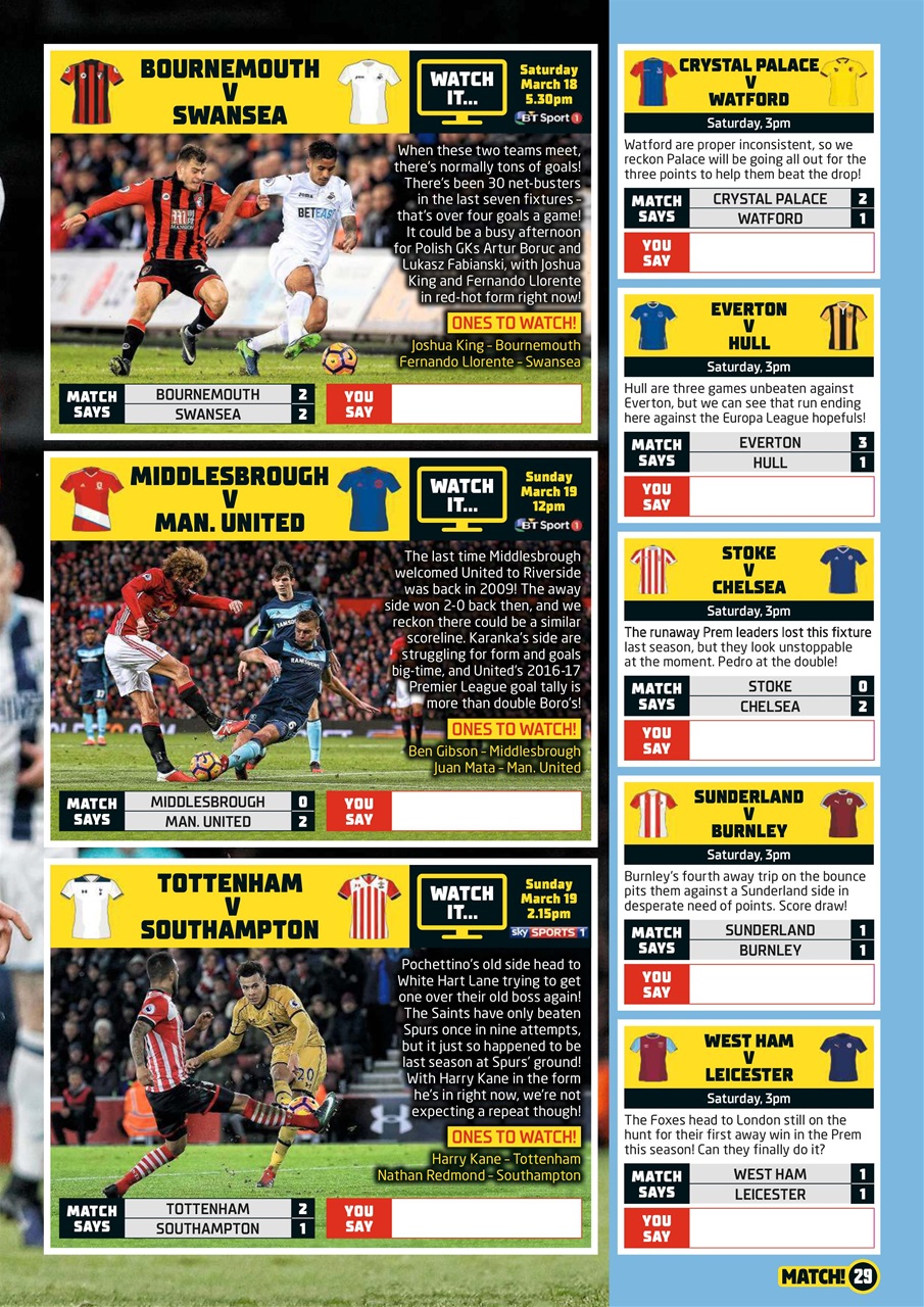 Match Preview Pages