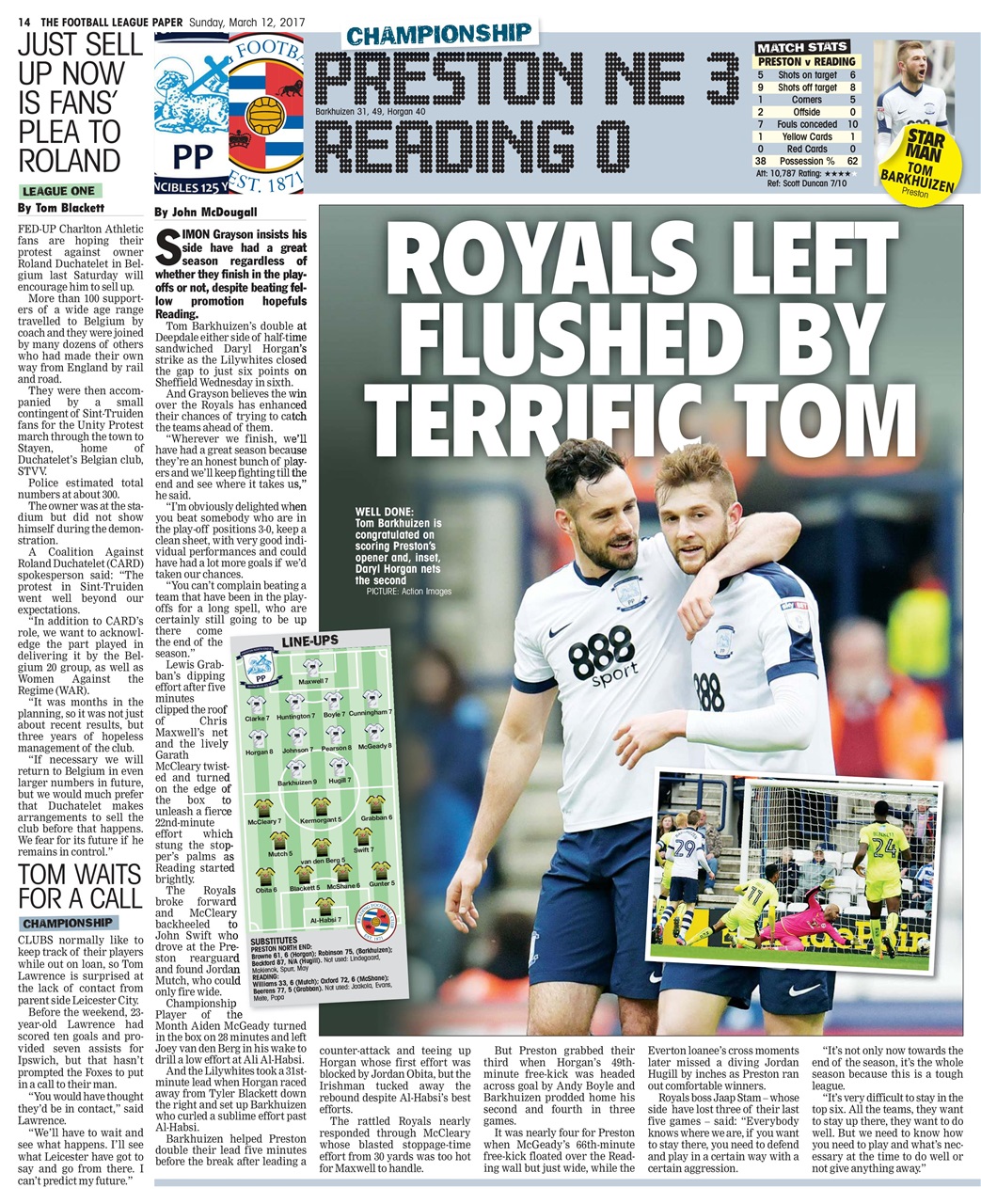 The Football League Paper Preview Pages