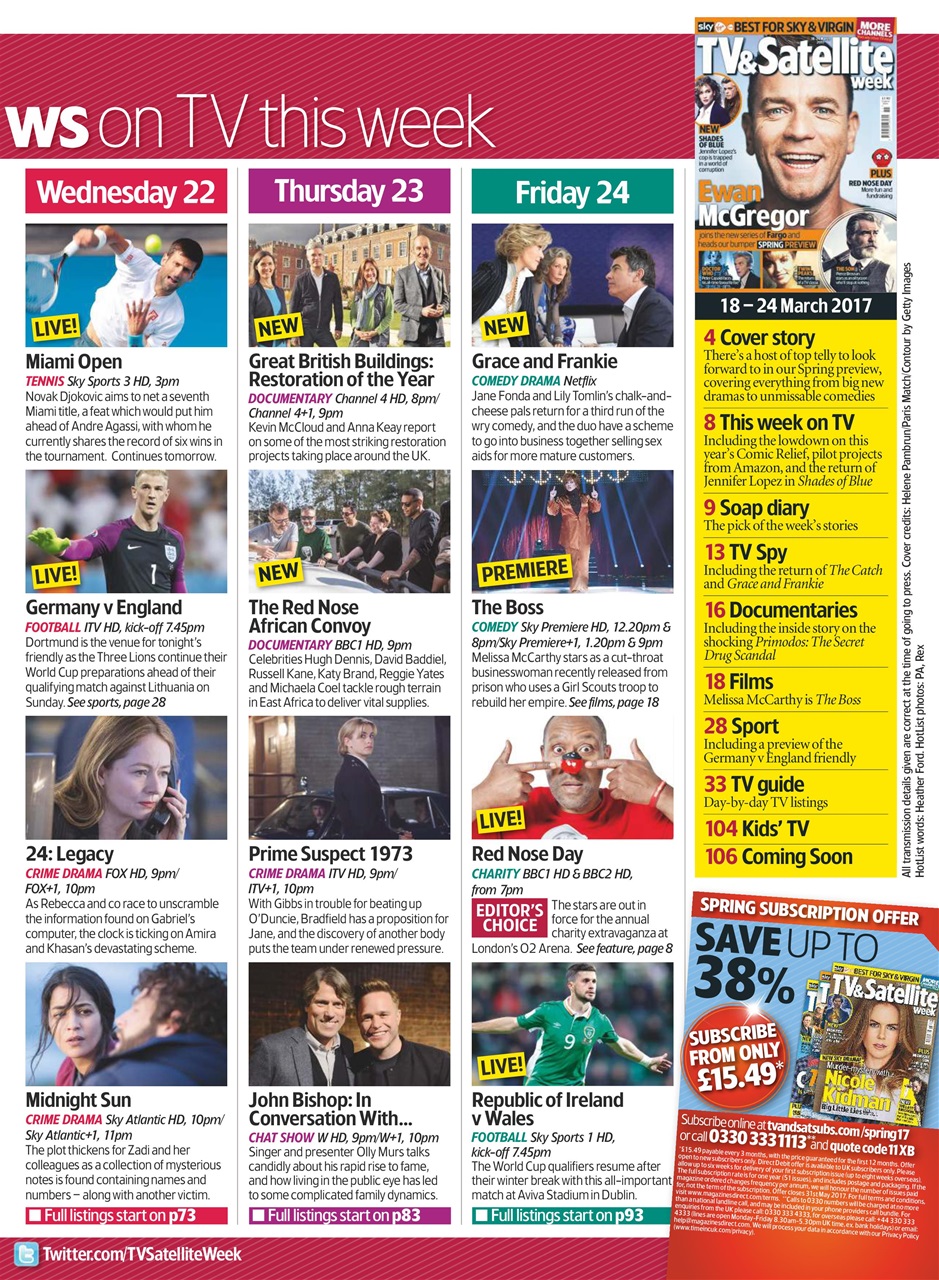TV & Satellite Week Preview Pages