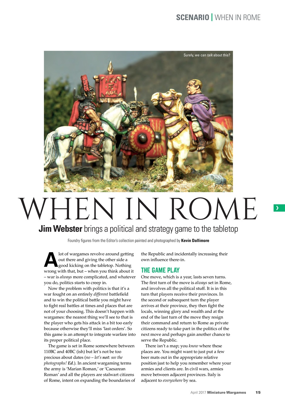 Miniature Wargames Preview Pages