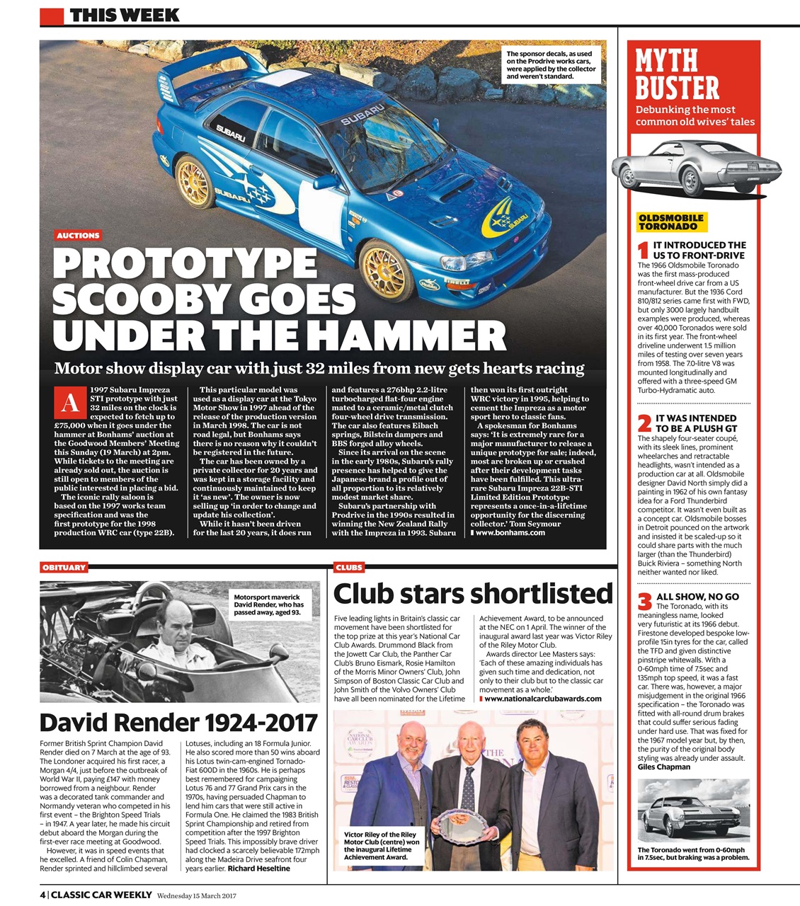 Classic Car Weekly Preview Pages