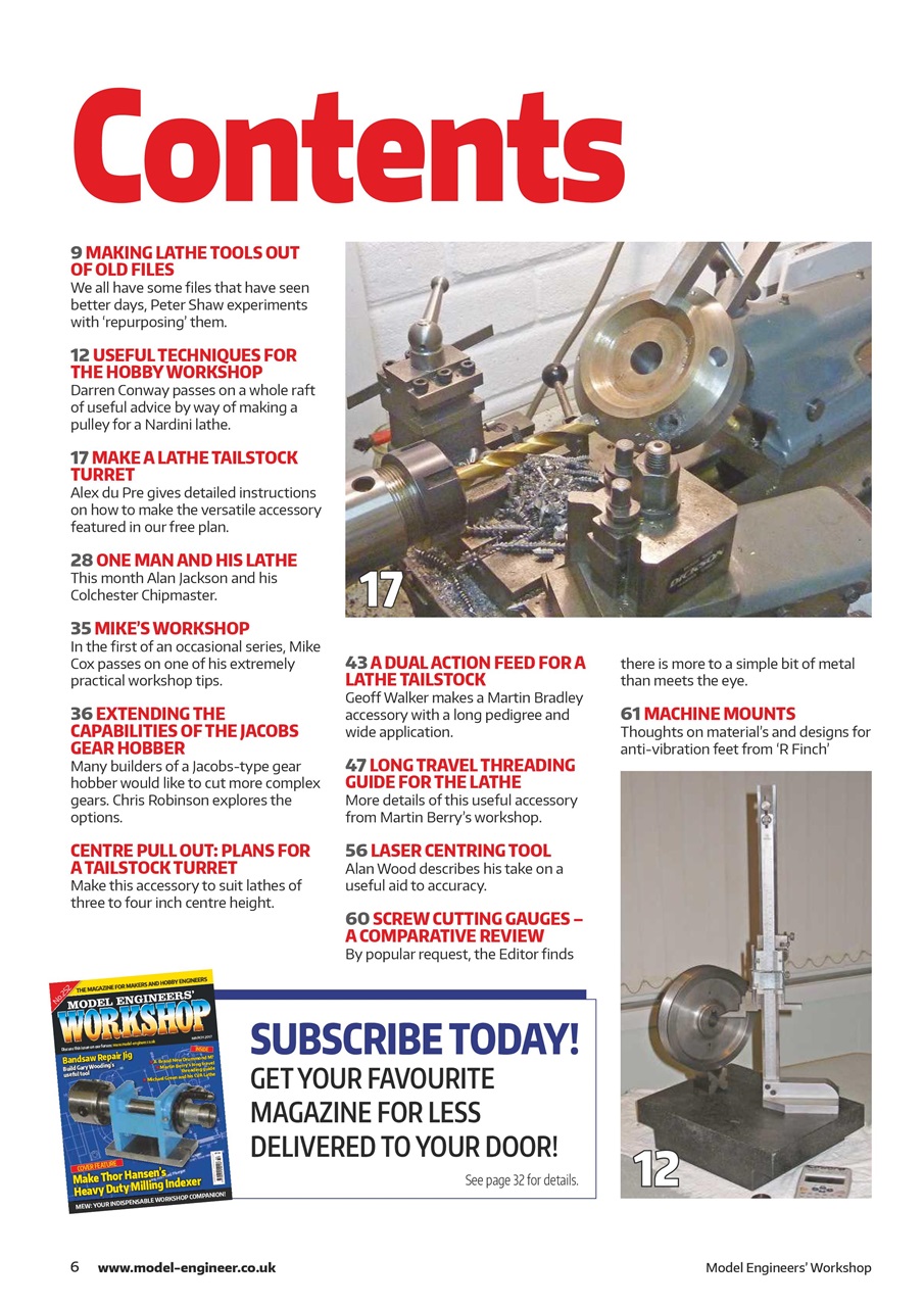 Model Engineer & Workshop Magazine Preview Pages