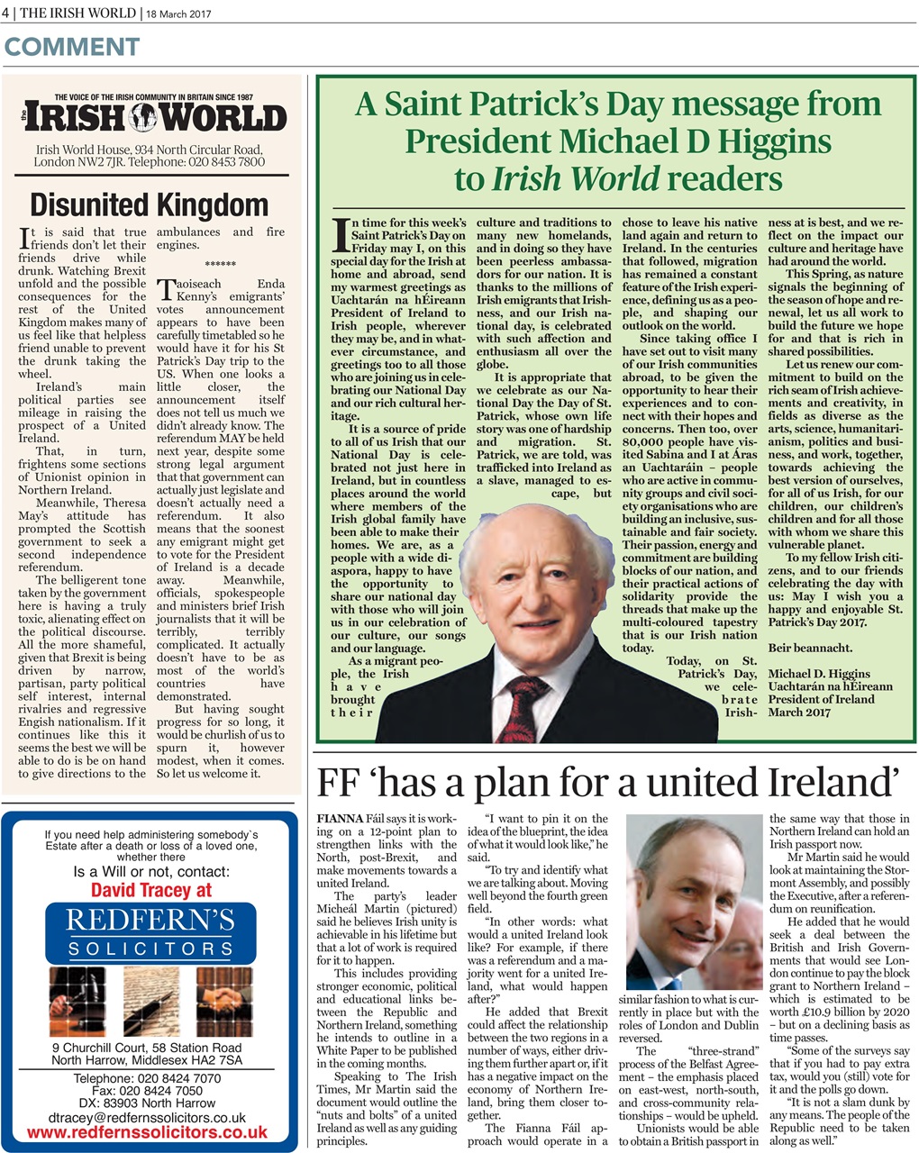 Irish World Preview Pages