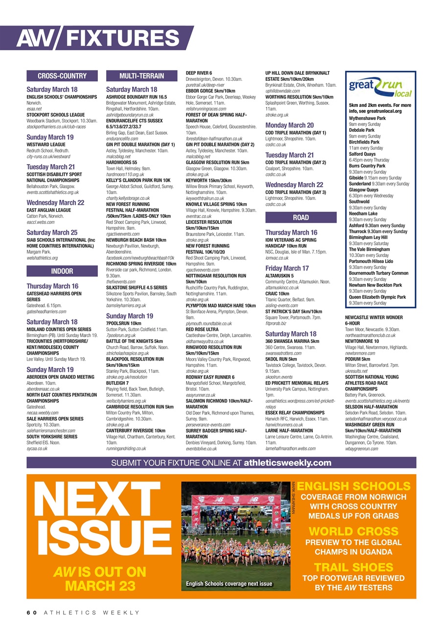 AW – Athletics Weekly Magazine Preview Pages