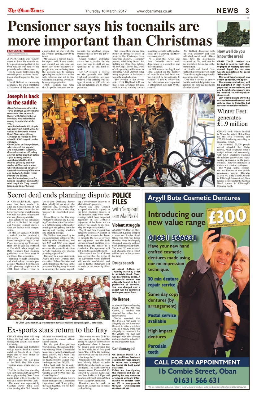 The Oban Times & Lochaber Times Preview Pages