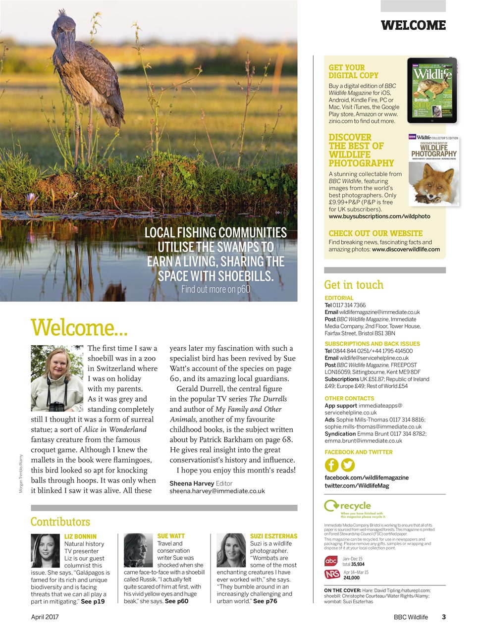 BBC Wildlife Magazine Preview Pages
