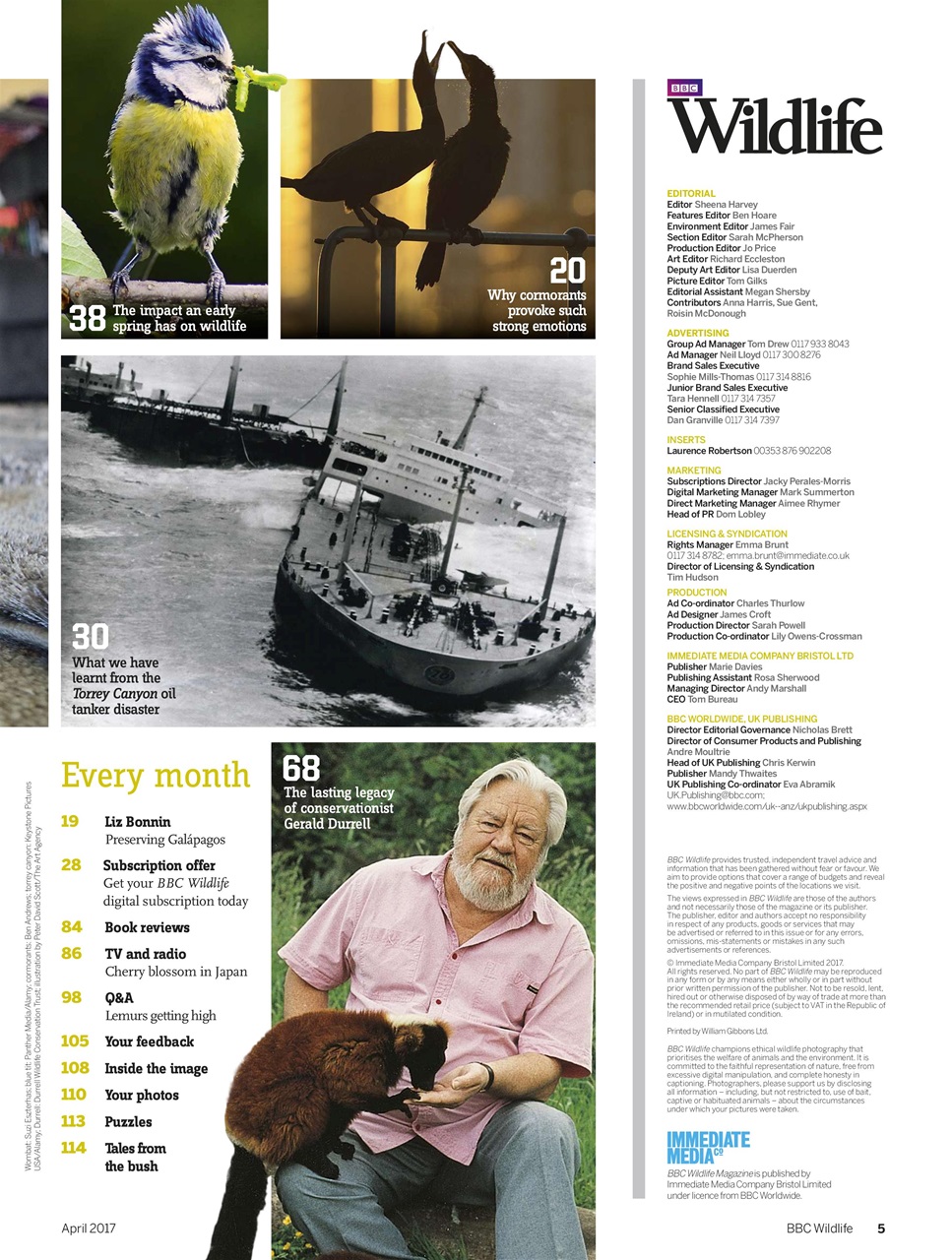 BBC Wildlife Magazine Preview Pages